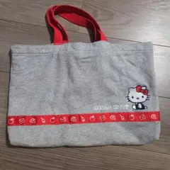HELLO KITTY トートバッグ グレー レッド