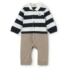 【新品】petit main プティマイン　ラガー　カバーオール　80