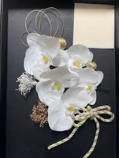 胡蝶蘭髪飾り　和装和風前撮り　ドライフラワー結婚式 卒業式 成人式 白無垢