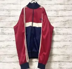 【極希少】アディダス☆トラックジャケット☆刺繍ロゴ☆L☆80s☆トリコカラー