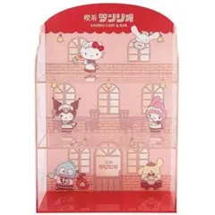 喫茶サンリオ　飾り棚　キティ　マイメロ　ハンギョドン　シナモン　クロミ　プリン