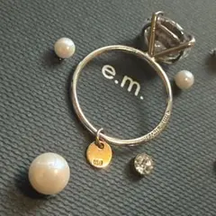 e.m. シルバー 大粒ジルコニア リング 18金タグ　サイズ9のサムネイル
