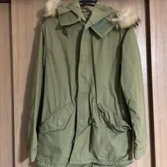 ALPHA INDUSTRIES オリーブグリーン ファー付きモッズコート