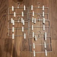 無印良品 アルミハンガー/パンツ・スカート用3段タイプ　5個セット