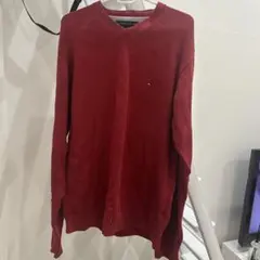 Tommy Hilfiger トミー ヒルフィガー Vガゼット ニット サイズM