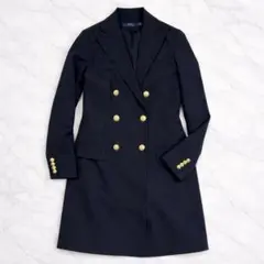 【美品】ポロラルフローレン　ダブルブレステッド ブレザー　金ボタン　ネイビー