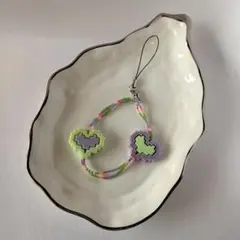 ハンドメイド　キーホルダー　カラフル　ストラップ　アクセサリー