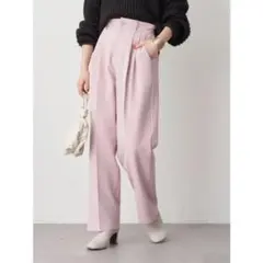 【新品】earth music&ecology ハイウエスト2タックパンツ