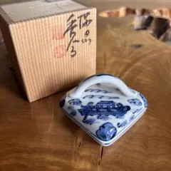 香合 引臼 京焼 高野昭阿弥 木箱入 炉開 茶道 茶道具 可愛らしい