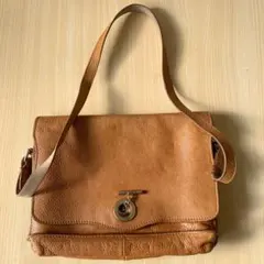 ZARA レザー ショルダーバッグ 本革 レディース 斜めがけ 上品 カジュアル