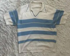 最終値下げ スーパー激レア 70s vintageサマーニット ポロシャツのサムネイル