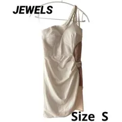 JEWELS ワンショルダードレス S ホワイト