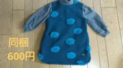 極美品☆女児100 裏起毛ワンピース ドット