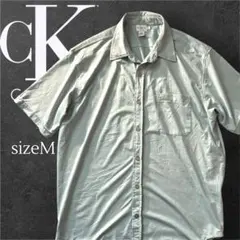 【希少】Calvin Klein Jeans 半袖シャツ スカイブルー Mサイズ