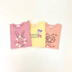 子供服 女の子 100cm 長袖 Tシャツ まとめ売り 新品 YFN5-4