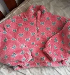 Alley by wcloset アリー ハーフジップ ボアジャケット リボン