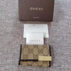 GUCCI グッチ GGキャンバス 6連キーケース ブラウン メンズ レディースのサムネイル