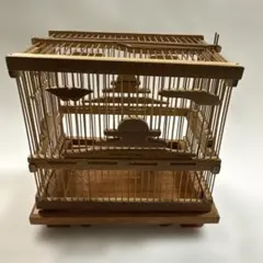 レトロ 鳥籠 竹と鉄製 ヴィンテージ - メルカリ