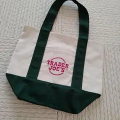 TRADER JOE'S トートバッグ アイボリー/グリーン