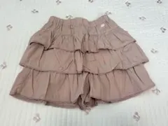 プティマイン　段フリルキュロットスカート　120cm