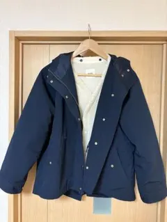 BEAMS HEART ネイビー マウンテンパーカー　フード付き