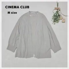 【シネマクラブ】オープンフロントニットカーディガン M ベージュ シンプルのサムネイル