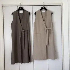 UNITED ARROWS リバー ノーカラー ジレ ベスト 38 ベージュ - メルカリ