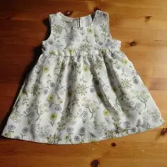 値下げ中プティマイン花柄ノースリーブワンピース 80サイズ