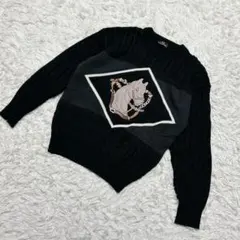 【c6680】CALBARL ニット セーター 長袖　ブラック