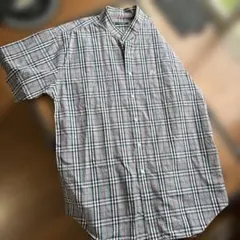 BURBERRY LONDON ノバチェック ノーカラーシャツ XLサイズ