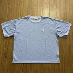 美品　ビバリーヒルズポロクラブ シアーTシャツ L ブルーグレー