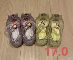 キッズサンダル　17.0 プリンセス　2足セット