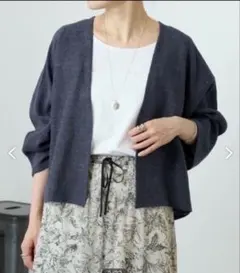 ウィムガゼット リネン ラミージャケット 24SS チャコールグレー 近年 36 ウィムガゼット リネン ラミージャケット 24SS チャコールグレー 近年