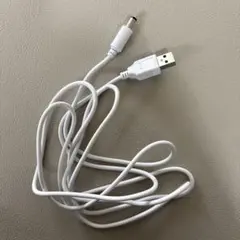 USB A to DCジャックケーブル 1.5m ホワイト