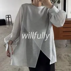 willfully レイヤードシアーブラウス ブルーのサムネイル