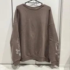 HARE 花柄刺繍 トレーナー スウェット ブラウンのサムネイル