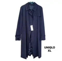 トレンチコート ロング　ユニクロ　ネイビー　XL 新品未使用　訳あり　タグ付