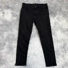 UNIQLO ユニクロ EZYジーンズ スリムフィット ブラック 黒 L