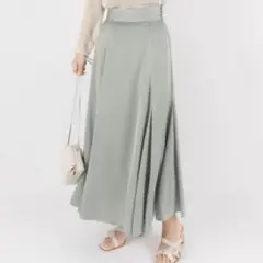 【新品未使用】RANDAサテンマーメイドスカートブルーグリーンS