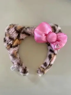 ユニバ USJ カチューシャ ハローキティ ヒョウ柄 ピンク