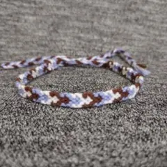 868 ハンドメイド ミサンガ 3色アンクレット　ブレスレット 北欧カラー