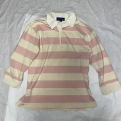 ralph lauren ピンク　ホワイト　シャツ y2k 平成