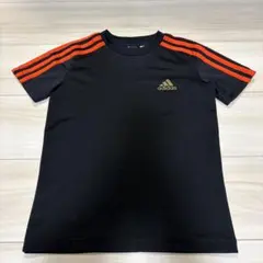 adidas ブラック/オレンジ Tシャツ 120