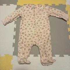 ZARA ベビー ロンパース 花柄 フリース 1-3ヶ月 62cm