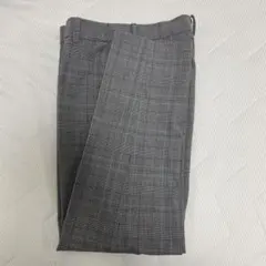 チェック柄スラックス/グレー系/サイズS