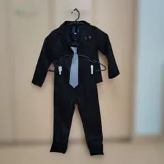 フォーマルスーツ 100cm ブラック ネクタイ付き