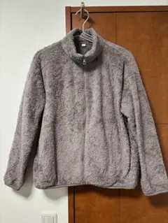 【タイムセール】Uniqloファーリーフリースフルジップジャケット L ブラウン