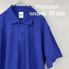⬜︎ Printstar ポロシャツ ブルー Mサイズ