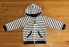 PETIT BATEAU プチバトー ボーダー パーカー 24m 86㎝