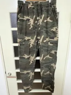 迷彩柄 カーゴパンツ ウエストゴム